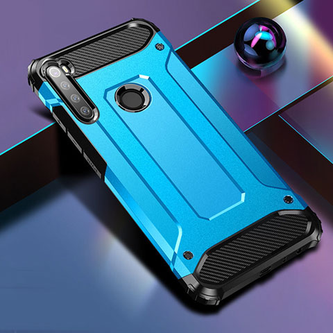 Funda Bumper Silicona y Plastico Mate Carcasa para Xiaomi Redmi Note 8 Azul