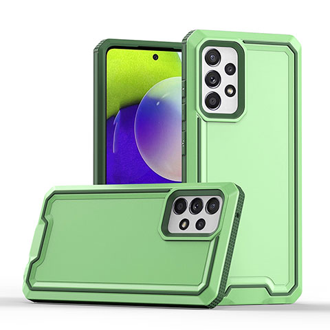 Funda Bumper Silicona y Plastico Mate Carcasa QW2 para Samsung Galaxy A52s 5G Verde