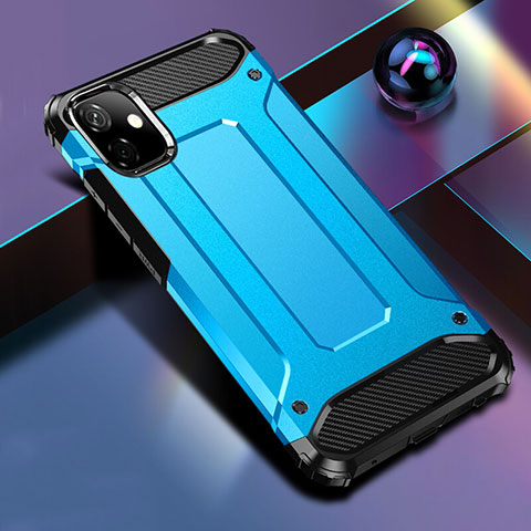 Funda Bumper Silicona y Plastico Mate Carcasa R01 para Apple iPhone 11 Azul