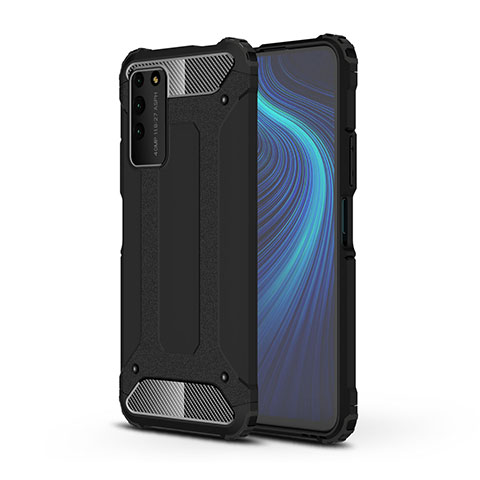 Funda Bumper Silicona y Plastico Mate Carcasa R01 para Huawei Honor X10 5G Negro