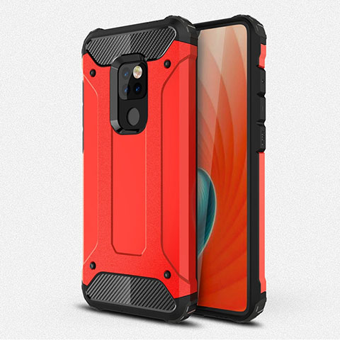 Funda Bumper Silicona y Plastico Mate Carcasa R01 para Huawei Mate 20 Rojo