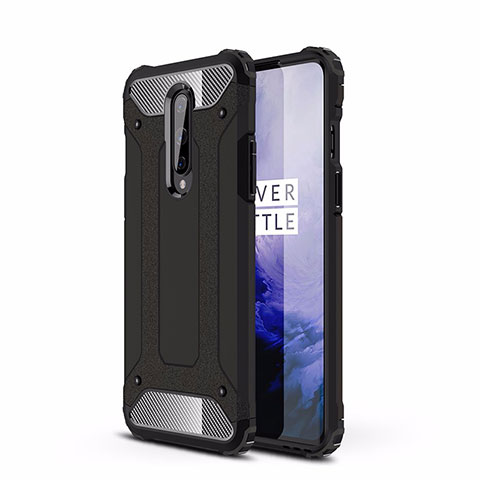 Funda Bumper Silicona y Plastico Mate Carcasa R01 para OnePlus 8 Negro