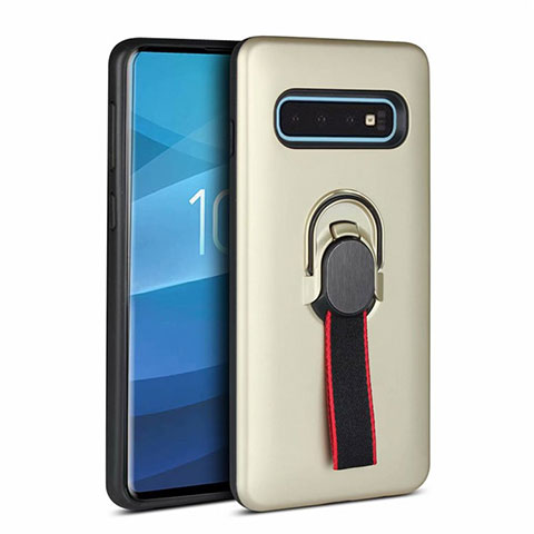 Funda Bumper Silicona y Plastico Mate Carcasa R01 para Samsung Galaxy S10 Plus Oro