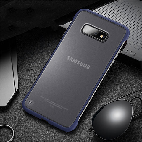 Funda Bumper Silicona y Plastico Mate Carcasa R01 para Samsung Galaxy S10e Azul