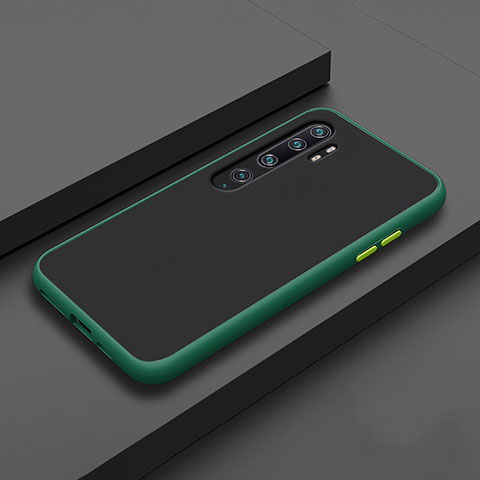 Funda Bumper Silicona y Plastico Mate Carcasa R02 para Xiaomi Mi Note 10 Cian