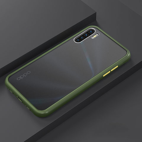 Funda Bumper Silicona y Plastico Mate Carcasa R03 para Oppo A91 Cian