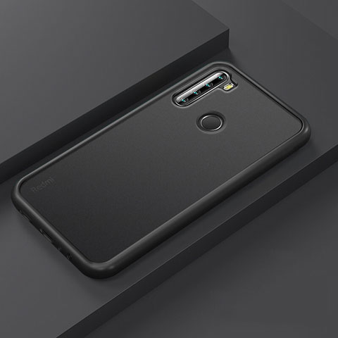 Funda Bumper Silicona y Plastico Mate Carcasa R03 para Xiaomi Redmi Note 8 (2021) Negro
