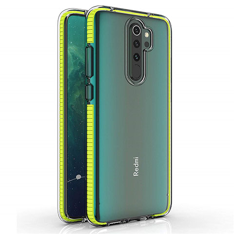 Funda Bumper Silicona y Plastico Mate Carcasa R03 para Xiaomi Redmi Note 8 Pro Amarillo