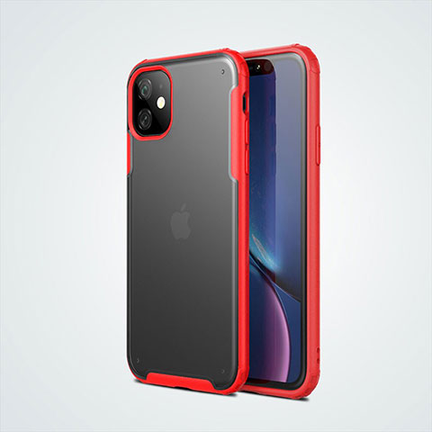 Funda Bumper Silicona y Plastico Mate Carcasa T01 para Apple iPhone 11 Rojo