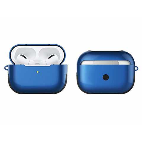 Funda Bumper Silicona y Plastico Mate Carcasa U01 para Apple AirPods Pro Azul