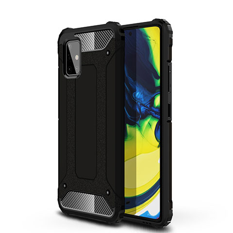 Funda Bumper Silicona y Plastico Mate Carcasa U01 para Samsung Galaxy A71 5G Negro