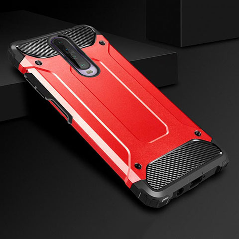 Funda Bumper Silicona y Plastico Mate Carcasa U01 para Xiaomi Redmi K30 5G Rojo
