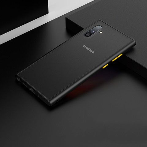 Funda Bumper Silicona y Plastico Mate Carcasa U04 para Samsung Galaxy Note 10 5G Negro