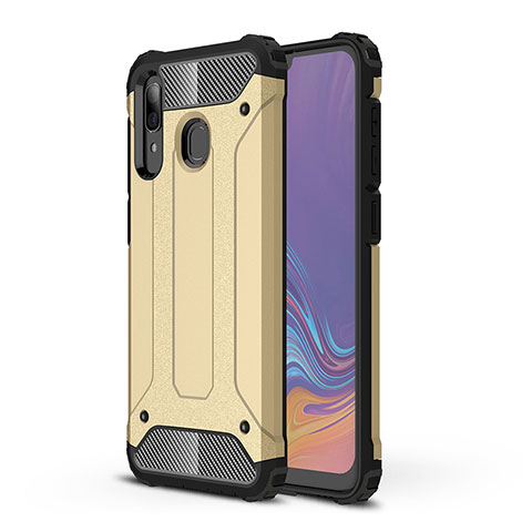 Funda Bumper Silicona y Plastico Mate Carcasa WL1 para Samsung Galaxy A20 Oro