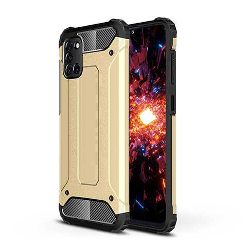 Funda Bumper Silicona y Plastico Mate Carcasa WL1 para Samsung Galaxy A31 Oro