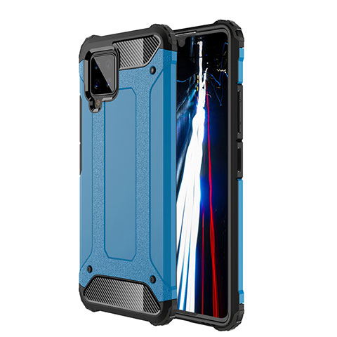 Funda Bumper Silicona y Plastico Mate Carcasa WL1 para Samsung Galaxy A42 5G Azul