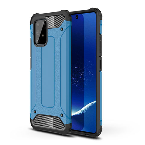 Funda Bumper Silicona y Plastico Mate Carcasa WL1 para Samsung Galaxy A91 Azul
