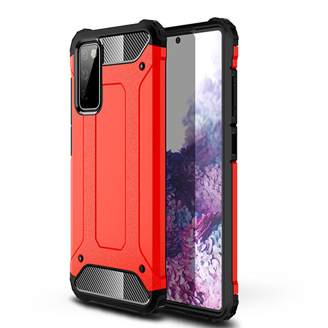 Funda Bumper Silicona y Plastico Mate Carcasa WL1 para Samsung Galaxy S20 Lite 5G Rojo