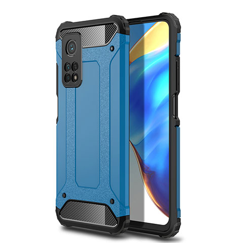 Funda Bumper Silicona y Plastico Mate Carcasa WL1 para Xiaomi Mi 10T Pro 5G Azul
