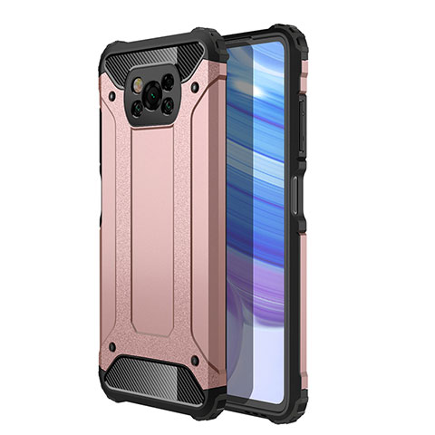 Funda Bumper Silicona y Plastico Mate Carcasa WL1 para Xiaomi Poco X3 NFC Oro Rosa