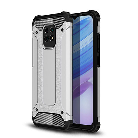 Funda Bumper Silicona y Plastico Mate Carcasa WL1 para Xiaomi Redmi 10X 5G Plata