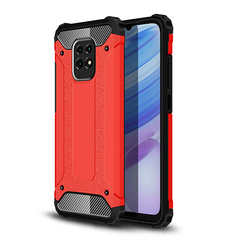 Funda Bumper Silicona y Plastico Mate Carcasa WL1 para Xiaomi Redmi 10X 5G Rojo