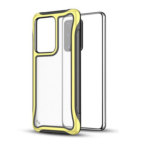 Funda Bumper Silicona y Plastico Mate Carcasa YF1 para Samsung Galaxy S20 Plus Amarillo
