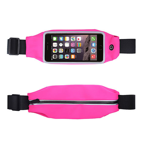 Funda Cinturon Brazo Correr Universal L10 Rosa Roja