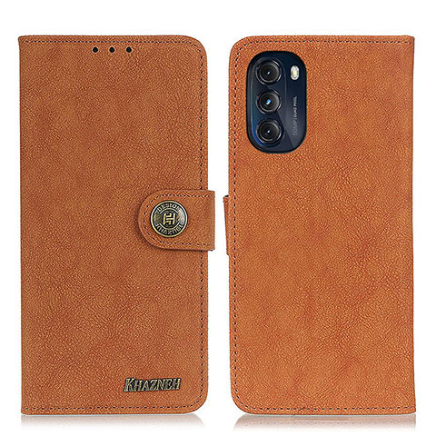 Funda de Cuero Cartera con Soporte Carcasa A01D para Motorola Moto G 5G (2022) Marron