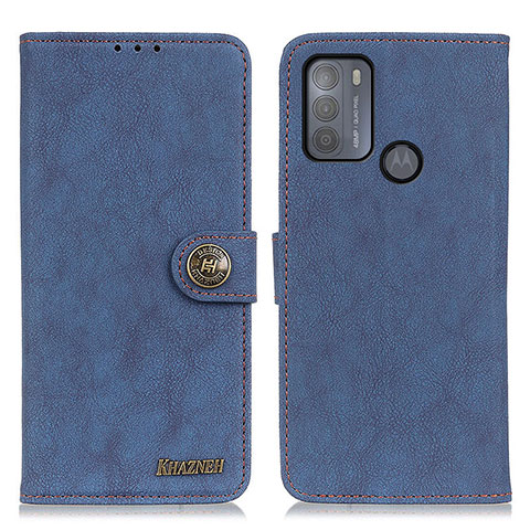 Funda de Cuero Cartera con Soporte Carcasa A01D para Motorola Moto G50 Azul