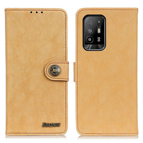 Funda de Cuero Cartera con Soporte Carcasa A01D para Oppo Reno5 Z 5G Oro