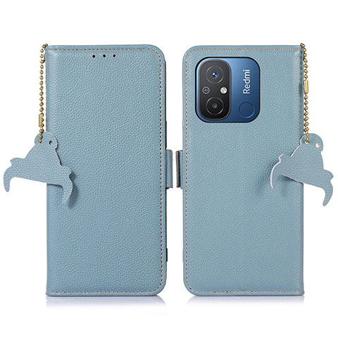 Funda de Cuero Cartera con Soporte Carcasa A01D para Xiaomi Redmi 11A 4G Azul Claro