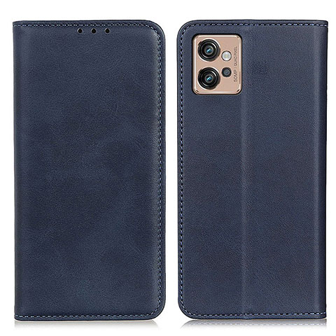 Funda de Cuero Cartera con Soporte Carcasa A02D para Motorola Moto G32 Azul