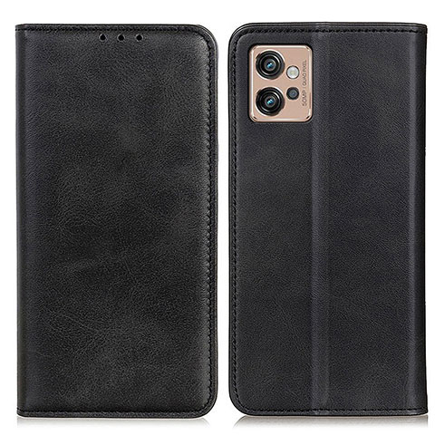 Funda de Cuero Cartera con Soporte Carcasa A02D para Motorola Moto G32 Negro