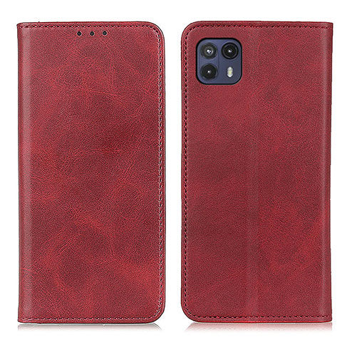 Funda de Cuero Cartera con Soporte Carcasa A02D para Motorola Moto G50 5G Rojo