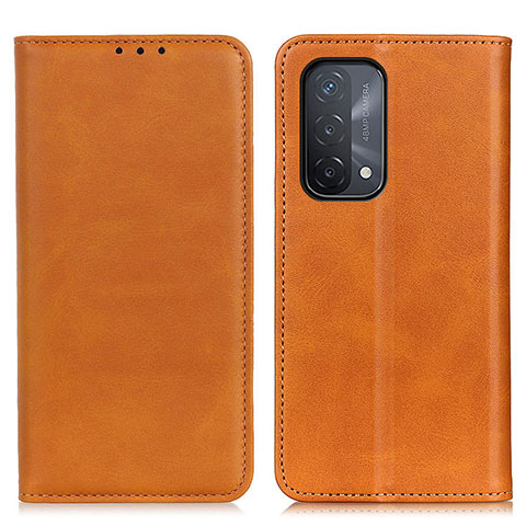 Funda de Cuero Cartera con Soporte Carcasa A02D para Oppo A93 5G Marron Claro