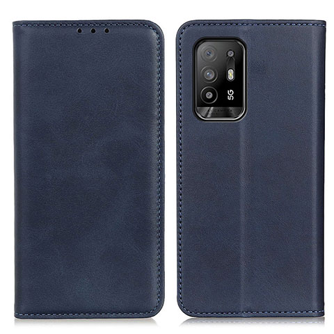 Funda de Cuero Cartera con Soporte Carcasa A02D para Oppo A95 5G Azul