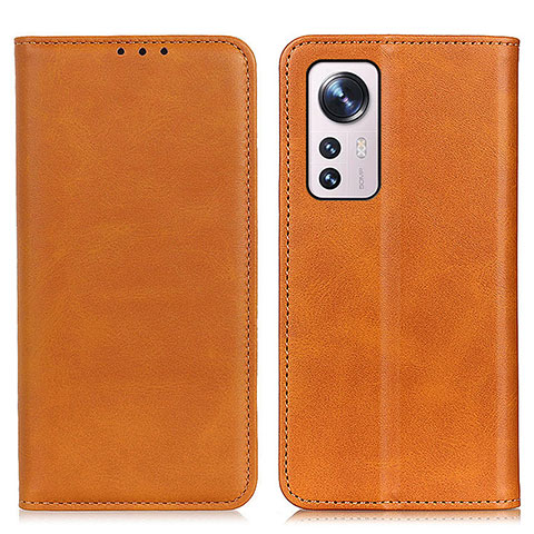 Funda de Cuero Cartera con Soporte Carcasa A02D para Xiaomi Mi 12X 5G Marron Claro