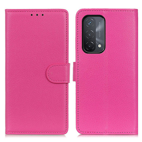 Funda de Cuero Cartera con Soporte Carcasa A03D para OnePlus Nord N200 5G Rosa Roja