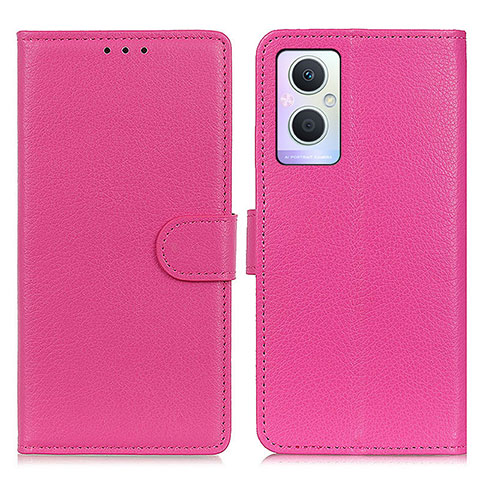 Funda de Cuero Cartera con Soporte Carcasa A03D para Oppo F21 Pro 5G Rosa Roja