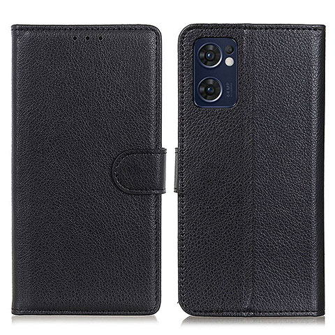 Funda de Cuero Cartera con Soporte Carcasa A03D para Oppo Find X5 Lite 5G Negro