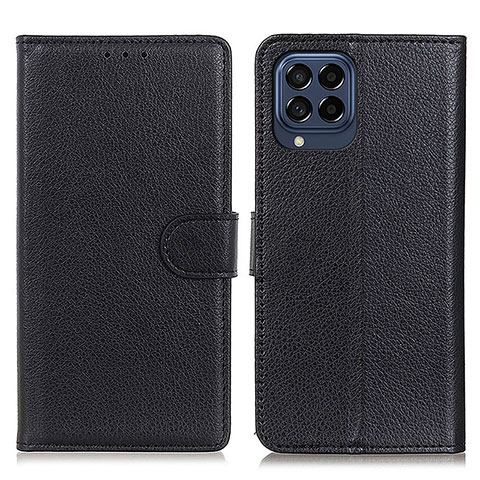 Funda de Cuero Cartera con Soporte Carcasa A03D para Samsung Galaxy M53 5G Negro