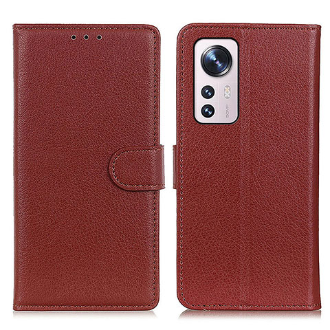 Funda de Cuero Cartera con Soporte Carcasa A03D para Xiaomi Mi 12 Lite 5G Marron