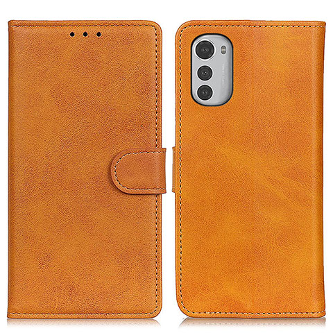 Funda de Cuero Cartera con Soporte Carcasa A04D para Motorola Moto E32s Marron