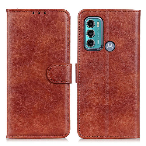 Funda de Cuero Cartera con Soporte Carcasa A04D para Motorola Moto G40 Fusion Marron