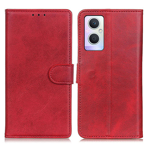 Funda de Cuero Cartera con Soporte Carcasa A04D para Oppo Reno8 Z 5G Rojo