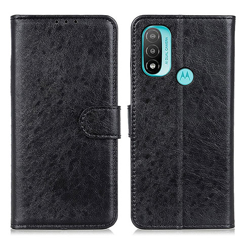 Funda de Cuero Cartera con Soporte Carcasa A05D para Motorola Moto E20 Negro