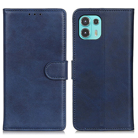 Funda de Cuero Cartera con Soporte Carcasa A05D para Motorola Moto Edge 20 Lite 5G Azul