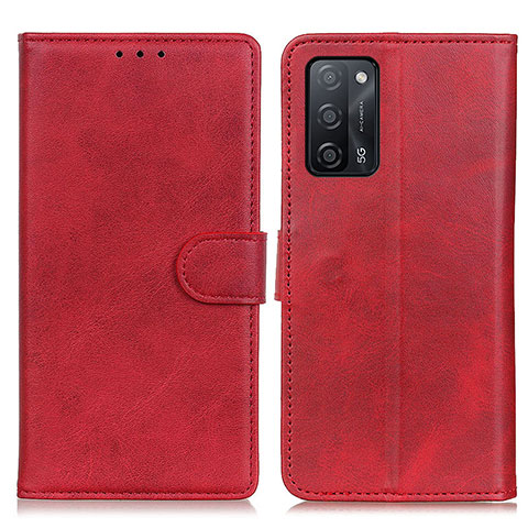 Funda de Cuero Cartera con Soporte Carcasa A05D para Oppo A53s 5G Rojo