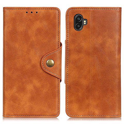 Funda de Cuero Cartera con Soporte Carcasa A05D para Samsung Galaxy Xcover Pro 2 5G Marron